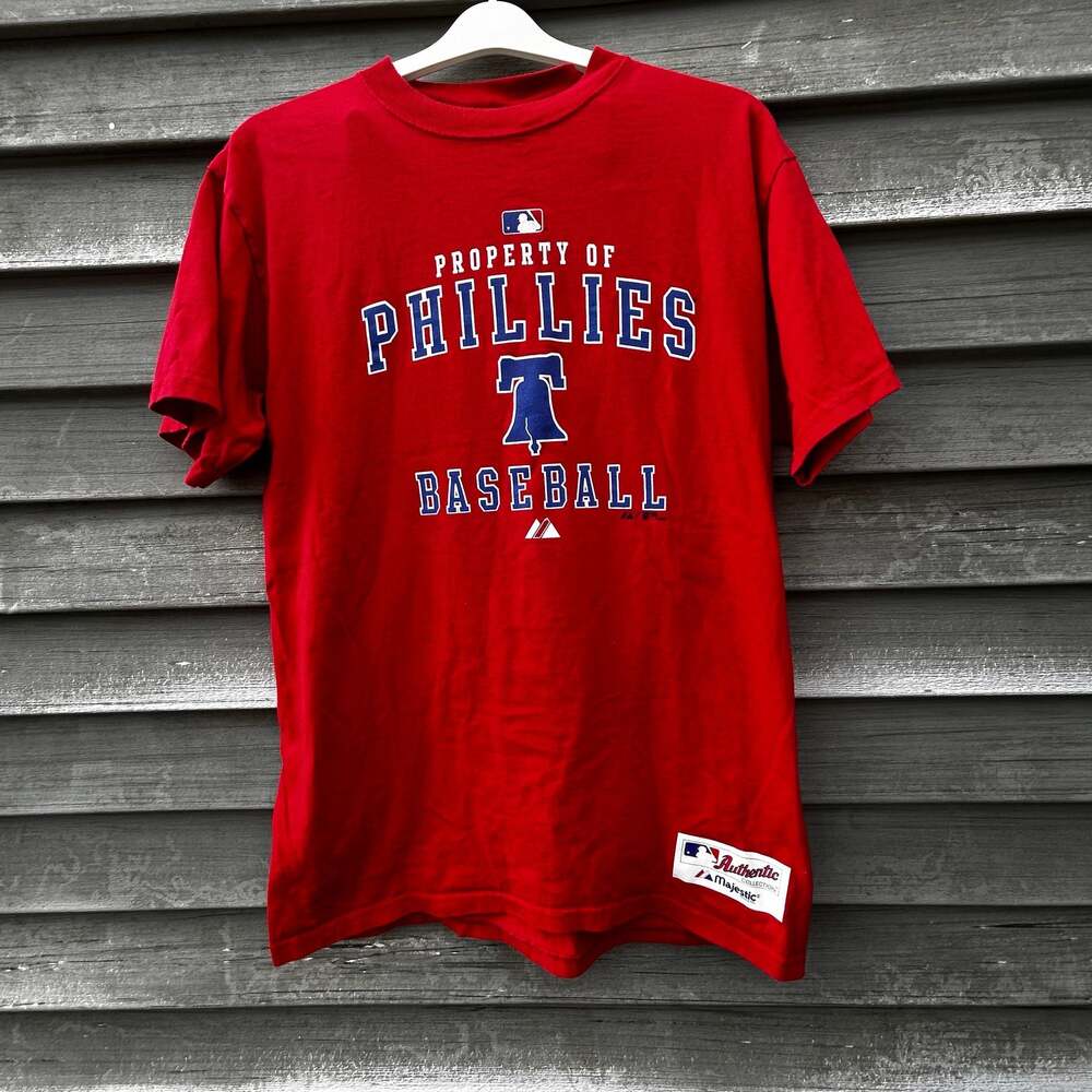 Majestic Authentic Collection Philadelphia Phillies Red Graphic T-Shirt